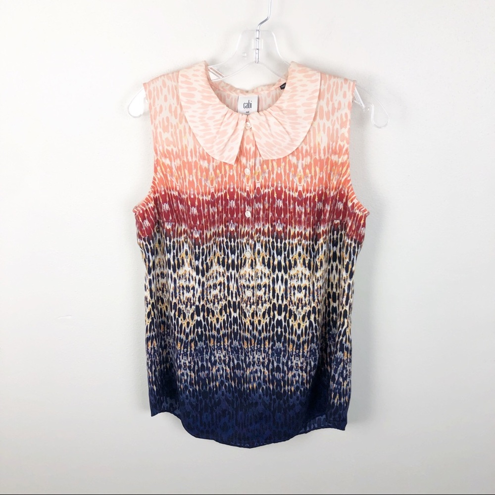 CAbi #3078 Love Blouse Peter Pan Collar Top Sz M